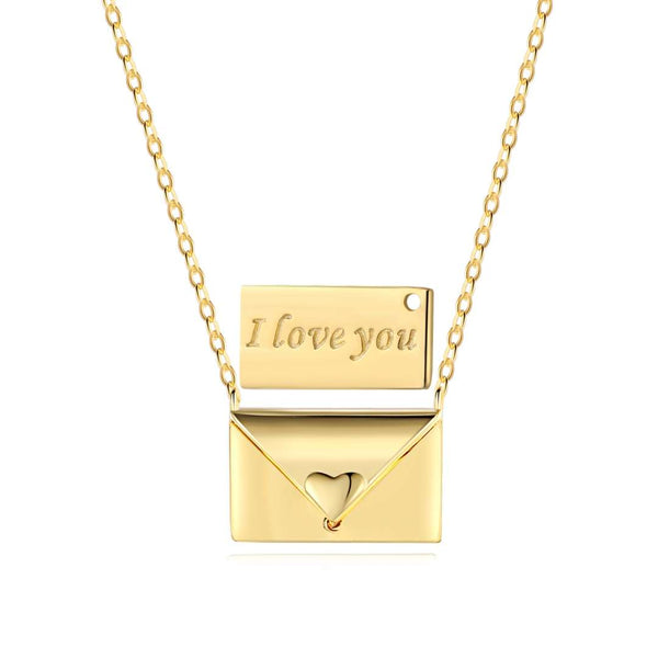<MAGIC>Envelope Heart Shape Mother's Day Necklace