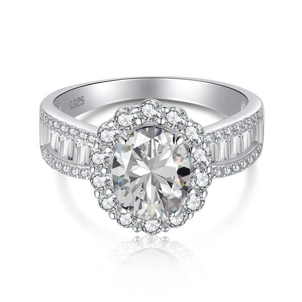 <MAGIC>1.5 Carat Dazzling Charming Oval Cut Banquet Ring