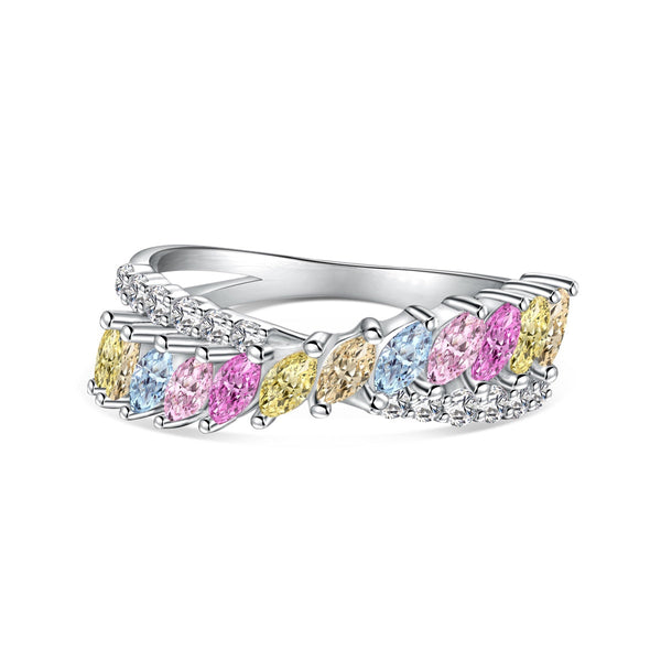 <MAGIC>Unique Colorful Marquise Cut Daily Ring